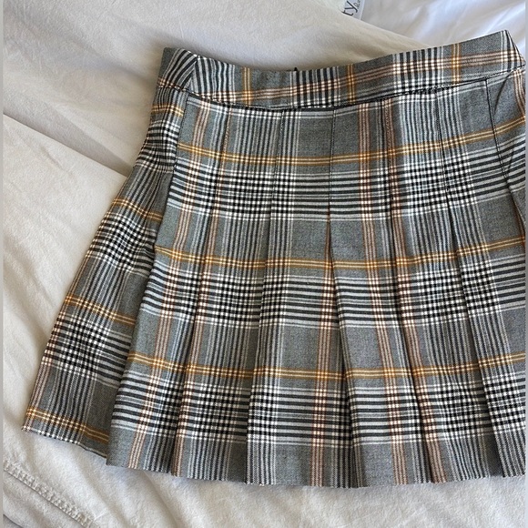 Harlow Grey/Yellow Plaid Skirt (Boathouse) - Picture 1 of 4
